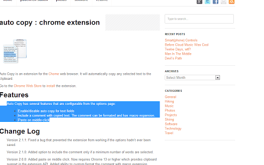 Autocopy Firefox and Chrome Extension