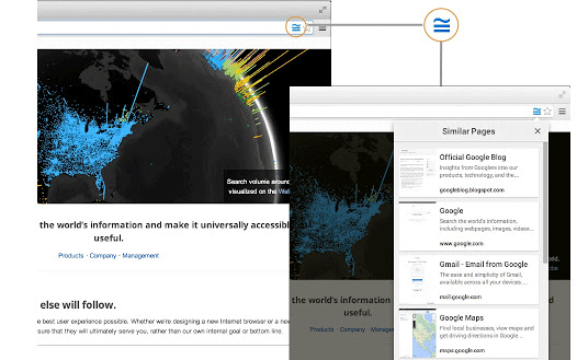 Google Similar Pages extension for Chrome