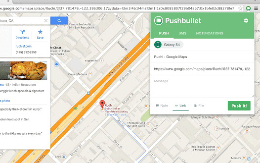 Pushbullet Extension for Chrome and Firefox